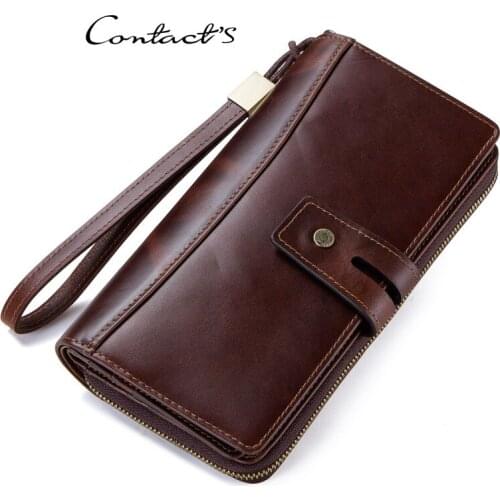 Male Clutch Leather Vintage Leather Mens Wallet Large Capacity Wallet Multifunctional Wallet Card Holder