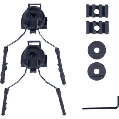 Tactical FAST Helmet Rail Adapter Set Mounts Headset Holder Military Rotation Helmet Rail Suspension Bracket Hunting Accessories