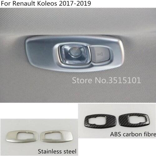 Car Cover Back Rear Tail Read Reading Switch Button Light Lamp Frame Trim Parts Molding 2pcs For Renault Koleos 2017 2018 2019