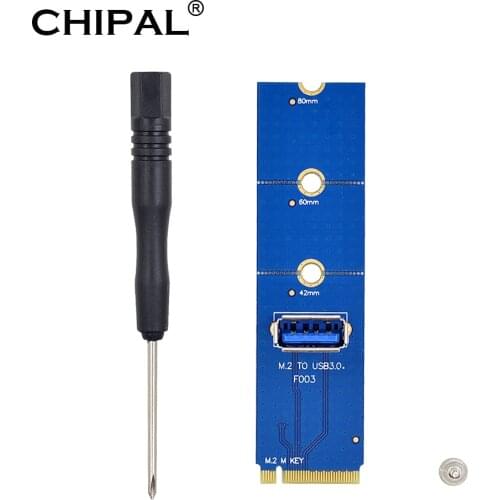 CHIPAL 2017 New NGFF M.2 to USB 3.0 Transfer Card M2 to USB3.0 Adapter for PCI-E Riser Card For Bitcoin Litecoin Miner