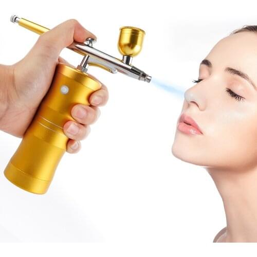 Facial Steamer Airbrush Paint Spray Gun Nano Fog Mist Sprayer Airbrush Top 0.3mm Air Compressor Kit Nail Art Tattoo Craft Device