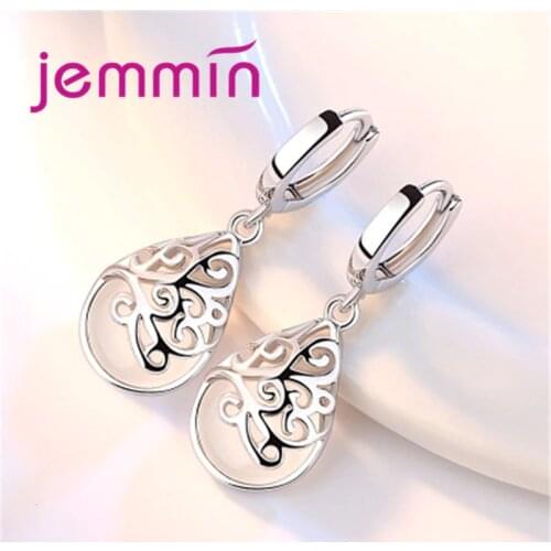 Brand Real 925 Sterling Silver Moonlight Opal Tears Totem Drop Earrings oorbellen For Femmes Valentines Day Gift