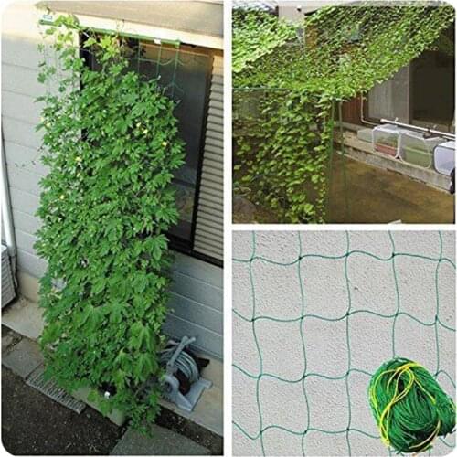 1PC Green Networks Flower Garden Support Nets Vines Petunia Nylon Trellis Net Potted Plant Nets Grow Fence Anti Bird Net Mesh