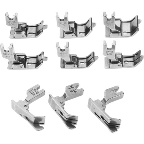 DRELD Steel SP-18 Single Needle Unilateral Steel-sided Zipper Presser Foot Industrial Sewing Machine Flatcar Presser Foot