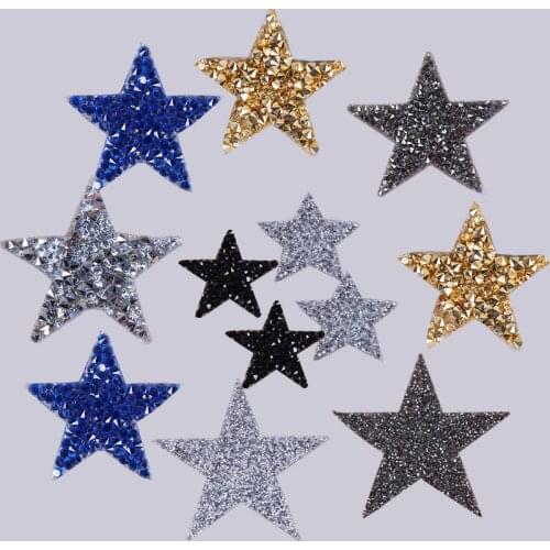 Rhinestone Popular Crystal Bag Shoe 1PC Iron on Multi Sizes Clothes Patches DIY Star Clothing Heat Transfer Applique Hot Sale