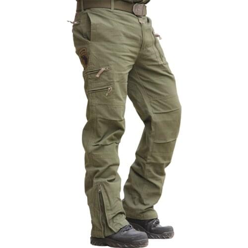 Outdoor Leisure Tactical Overalls Men Large Size Loose Camouflage Army Pants Pure Cotton Multi Pocket Breathable Trousers