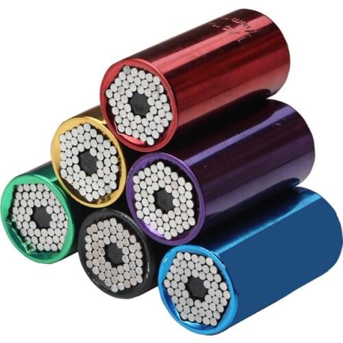 2 Pcs/Set Magic Spanner Grip Multi Function Universal Ratchet Socket 7-19mm Power Drill Adapter Car Hand Tools Repair Kit DT6