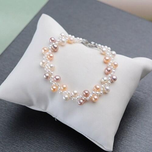 Party Gift Genuine Natural Freshwater Pearl Bracelet Classical Bangle Fashion Jewelry, 10pcs/lot