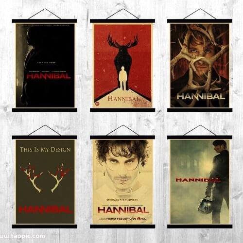Vintage Hannibal Hugh dancy horror thriller posters home decora kraft paper High Quality Printed Painting wall stickers