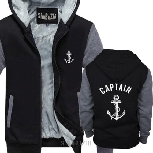 High Quality men thick hoodies Captain thick hoodie Anchor Nautical Sea Sailor Ship Marine Fashion Cool Gifmale hoody sbz6240