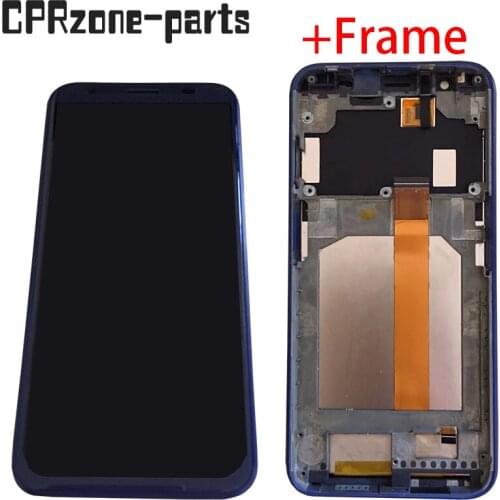 5.5" Black / Blue with frame For Doogee X55 lcd display with touch screen digitizer sensor panel assembly free shipping