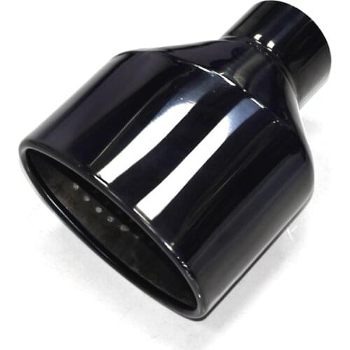 1 Pcs Black Universal Car Exhaust tip Stainless Steel Muffler Tips Outlet 2.5 Inch Exhaust Pipe Exhaust System Silver Nozzles