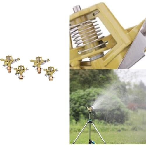 4PCS Zinc Alloy Impact Sprinkler Head for Watering Gardens Hose End Sprinklers Watering Tools Adjustable Angle
