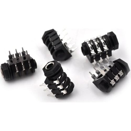 5Pcs 6.35mm/6.35 6P/6 PIN Stereo Audio Microphone Female socket/Jack Connector
