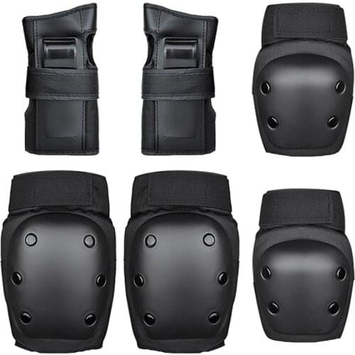 Adult Child 6 Pcs Pads Elbow Wrist Knee Pad for Outdoor Sports Protective Kit Inline Speed Skating Cycling Skateboard 15-95KG