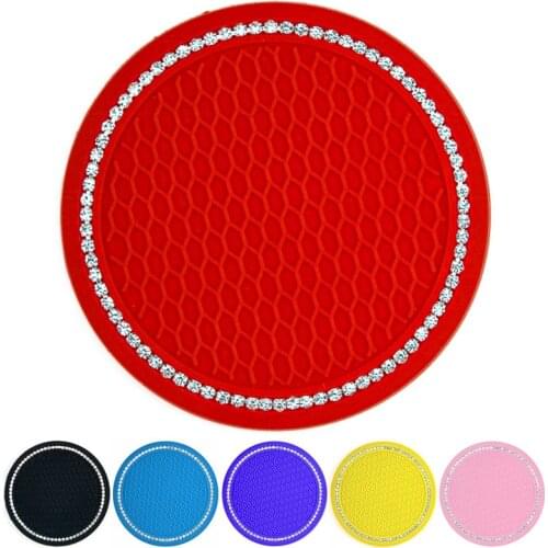 Car Universal Diamond Honeycomb Water Coaster Creative Cute Storage Mat Car Anti-skid Pad Interior