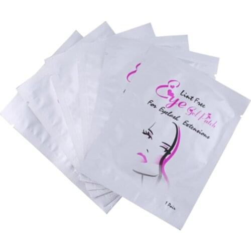 Free Shipping 100 Pairs / Lot Lint Free Eyelash Extension Patch Eyelash Extension Under Eye Pads Eye Sticker for Grafed Eyelash