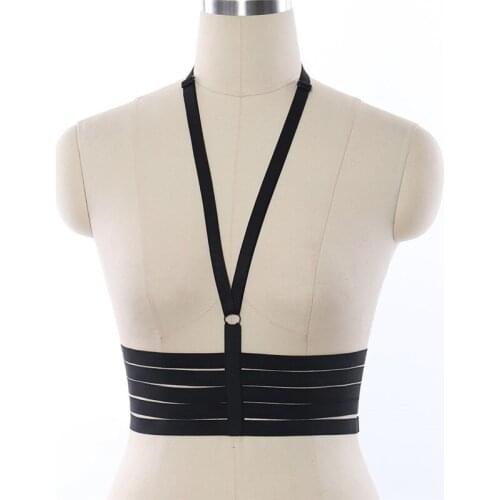 Body Harness Bra Sexy Goth Lingerie for Women Sexy Top Cage Bralette Fetish Bondage Harness Plus Size festival Rave wear Garters