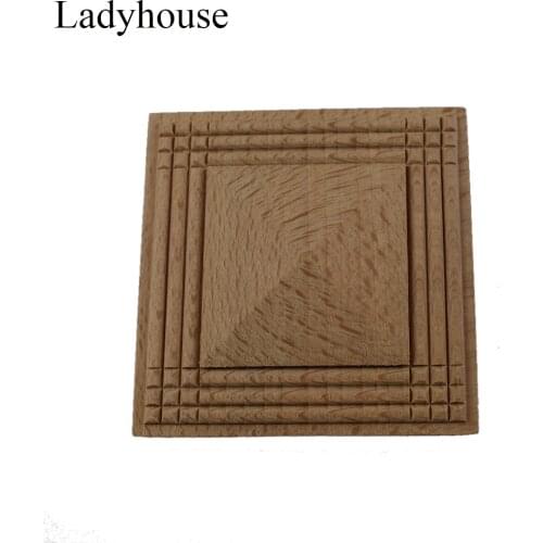 Woodcarving Corner Decal Wood Applique Frame Wall Door Figurines Miniatures Home Decor Decoration Furniture Scrapbooking