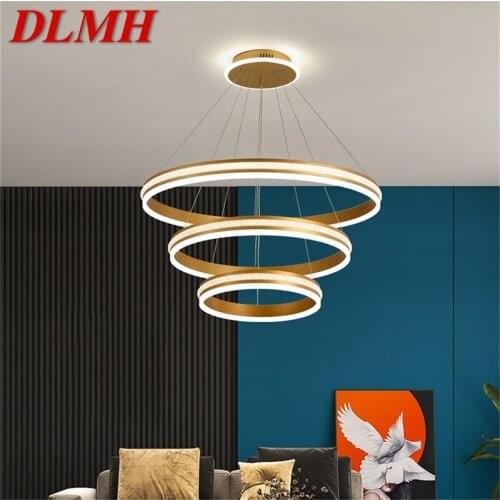 DLMH Nordic Pendant Lights Contemporary Gold Luxury Round Home LED Lamp Fixture For Decoration