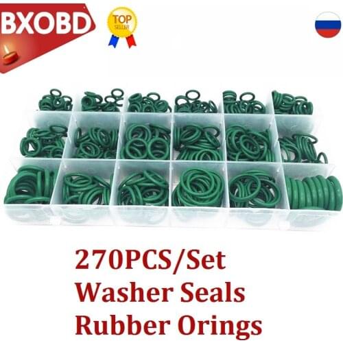 270PCS Rubber O-ring Kit Green Metric Oring Seals Nitrile 18 Sizes 270PCS Seal O rings Gaskets Set O-ring Seals Rubber O-rings