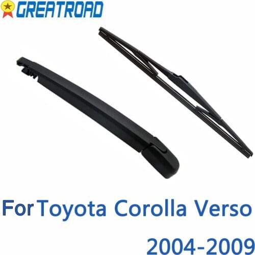 Wiper 11" Rear Wiper Blade & Arm Set Kit For Toyota Corolla Verso 2004 - 2009 Windshield Windscreen 2005 2006 2007 2008
