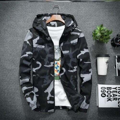 Tactical Camouflage Jacket Men Casual Hoodie Jacket Streetwear New Autumn Camo Hooded Windbreaker Coat Male Military Outwear