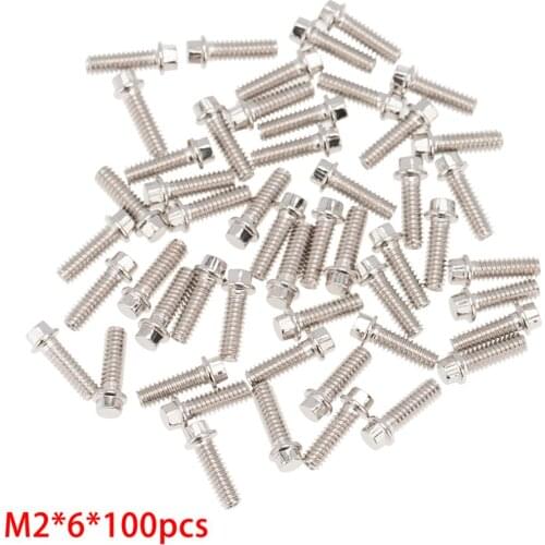 New 100pcs M2*6 M2*8 Stainless Steel Wheel Rim Hub Screws Kit RC Accessories for 1/10 Simulation RC Car