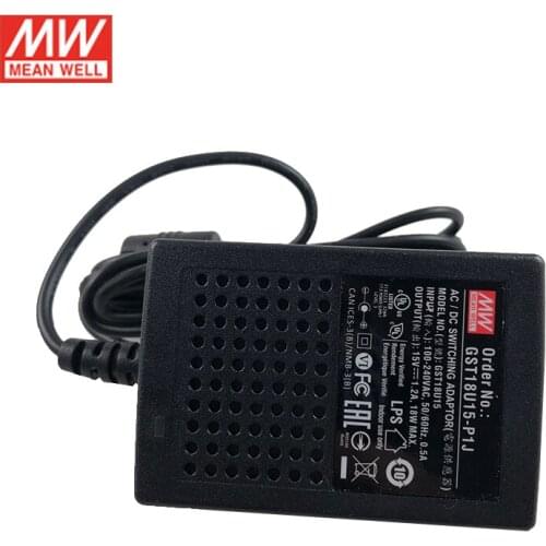 Meanwell GST18U24-P1J Industrial Wall-Mounted Adapter 24V 0.75A 18W Level VI MEAN WELL Adaptor Switching Power Supply DC 2.1*5.5