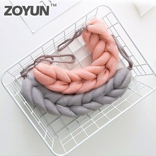 Exfoliating Scrubber Back Strap Brush Bathroom Shower Massage Spa Skin Cellulite Scrub Mesh Sponge Bath Belt Body Cleaning Cloth