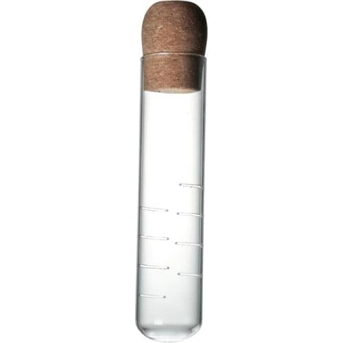 Cork Glass Bottle Transparent Tea Strainer Mini Empty Bottle Tea Infuser Tube Brewing Test Tube for Home Party Office