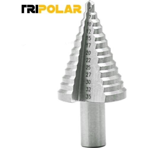 1pcs 5-35mm Step Drill Bit Metal High Speed Steel Wood Drilling Conduit Installation HSS Industrial Drill