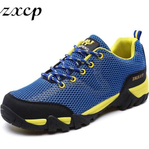 Four Seasons Couple Climbing Boots Mesh Wear Camping Resisting Trekking Footwear Men Women Outdoor Sport Breathable Hiking Shoes
