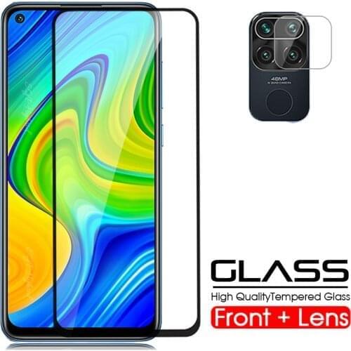 2in1 Tempered Glass Screen protector for xiaomi redmi note 9 9s 2020 Protective Glass For Xiaomi redmi note9 pro max 10s 10 Pro
