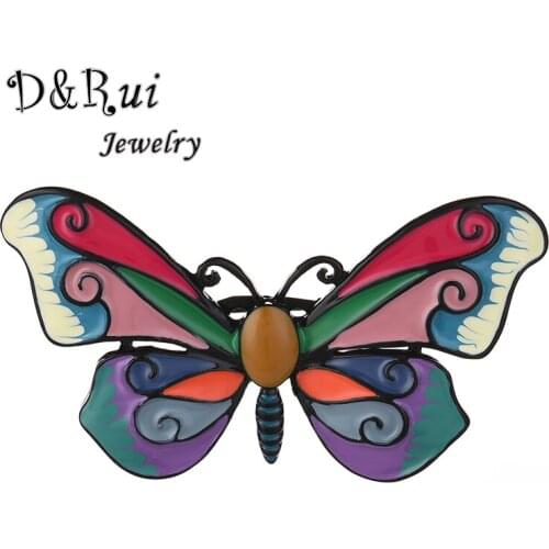 2019 Cartoon Enamel Butterfly Brooches Pins for Women Girls Beautiful Insect Jewelry Fashion Alloy Metal Collar Pin and Brooch