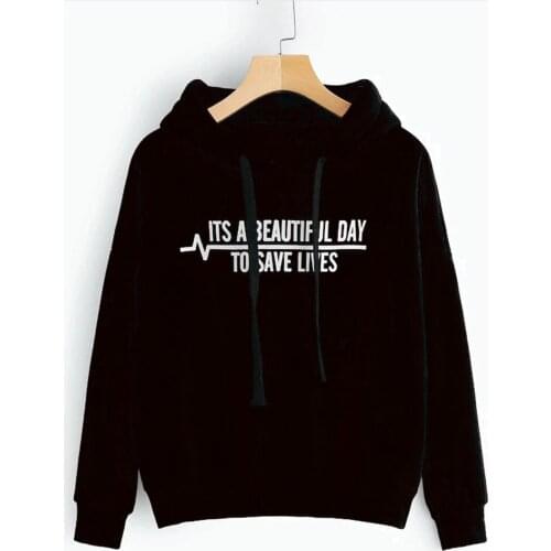 Women Long Sleeve Letter Printed Hoodies Sweatshirts Ladies Casual Cotton Fashion Loose Hooded Top For Shopping Daily Wear