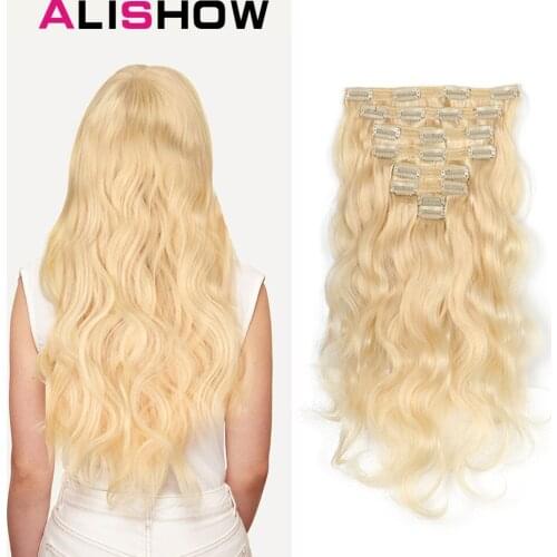 120g Clip in Human Hair Extensions 100% Human Remy Hair Extensions 8pcs/set Clip on Hair Extensions For Women