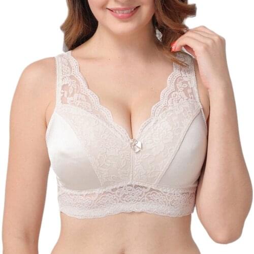 Womens Lace Underwear Plus size bra Push Up Bras Padded Brassiere Cozy Wireless Bralette Sexy Lingerie BH
