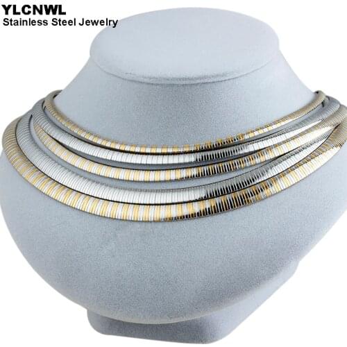 Simple Fashion Stainless Steel Necklaces For Women Gold Color Choker Snake Chain Charm Jewelry 2020 Wedding Gift
