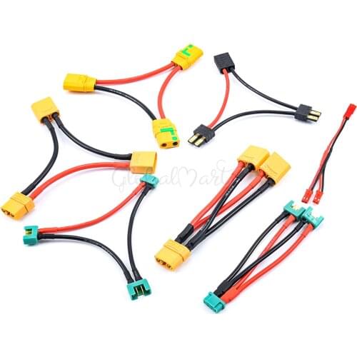 1PCS XT90 XT90S MPX TRX JST Serial Parallel Battery Adapter Connector With 12AWG / 14AWG Wire Cable for RC Hobby Parts