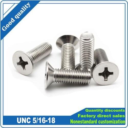 GB819 Cross Recessed Countersunk Head Screws M3 M4 Metric Flat Head Philips Screw 4-90mm 304 Stainless Steel Hardware Fastener