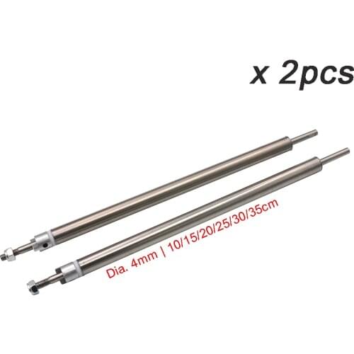 2 Pcs 4mm Boat Prop Drive Shafts and Sleeve Tuber Set for RC Boat Parts Accessory