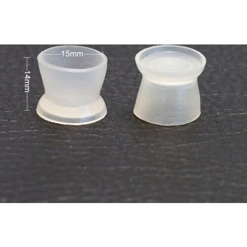 200Pcs/Bottle Big Size Silicone Soft Protecting Needles Pigment Holder Ink Cup For Tattoo Tools With Bottom White Color IA209B