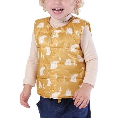2020 Cotton Baby Clothing Super Soft Warm Vest Childrens Down Vest Mens And Girls' Middle And Small Childrens