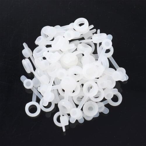 50/100 Straw Hole Grommets with Plugs Home Wine Brewing Making Silicone Storage Stopper for Mason Jar Beer Fermentation Airlocks