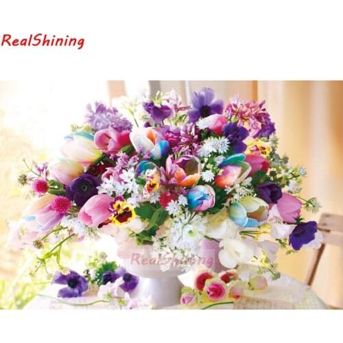 5D Diy Diamond Painting Cross Stitch full Square Diamond Embroidery Still life flower picture for room Decor H1778