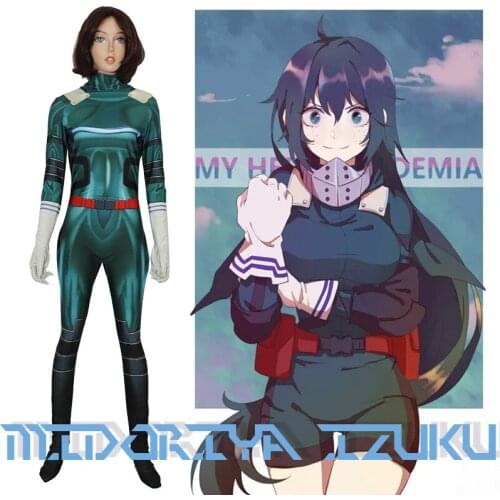 Anime My Hero Academia Deku Cosplay Costumes Zentai Bodysuit Suit My Boku No Halloween Costumes Fashionable Female