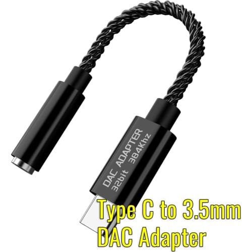 Type C to 3.5mm Headphone Jack Audio Adapter w/ DAC Digital Converter for Samsung Note 10 Pixel OnePlus Xiaomi iPad Pro MacBook