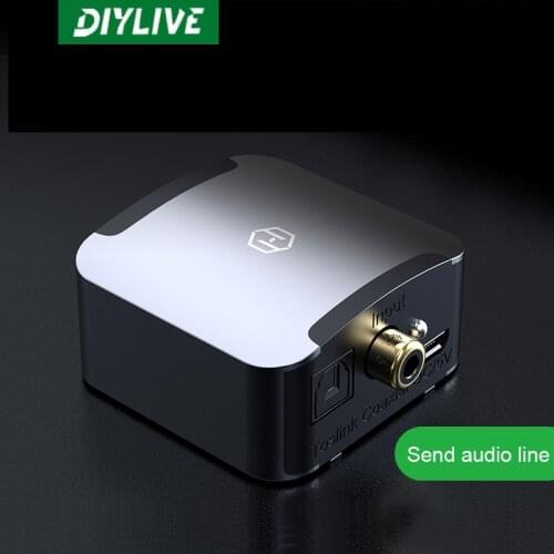 Audio Converter Contrast Fiber Optic Digital Coaxial Audio Converter TV Connect Audio SPDIF to 3.5 Lotus output audio cable