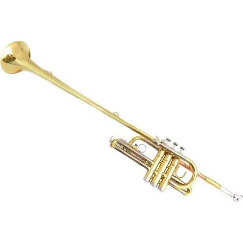 Bb Herald Trumpet with case mouthpiece Lacquer Yellow brass trumpets Musical instruments